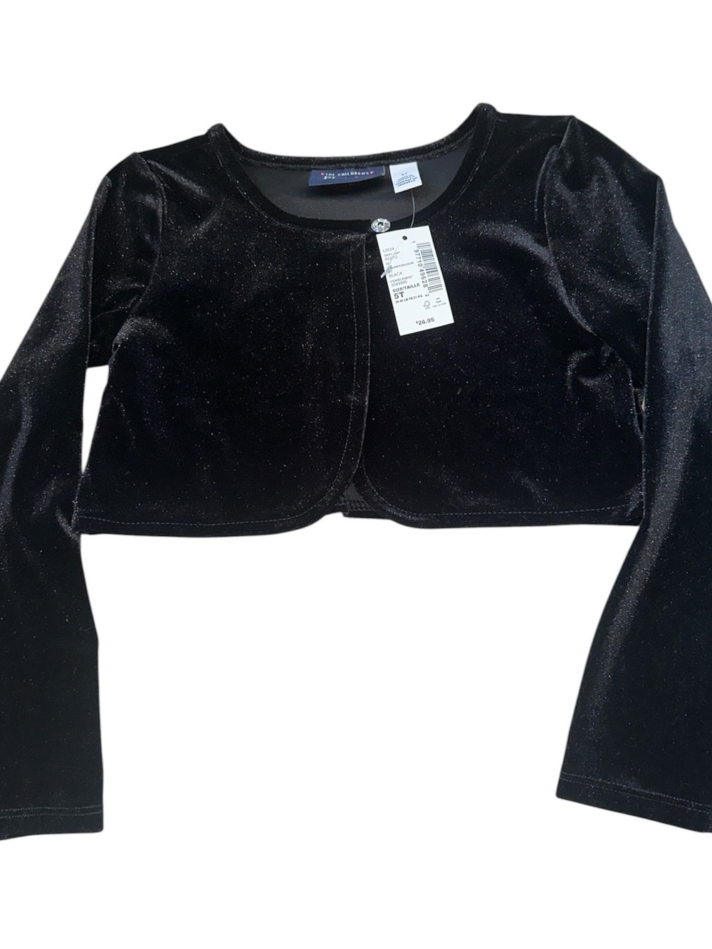 NWT! Velvet Cropped Shrug Jacket -Sz 5T
